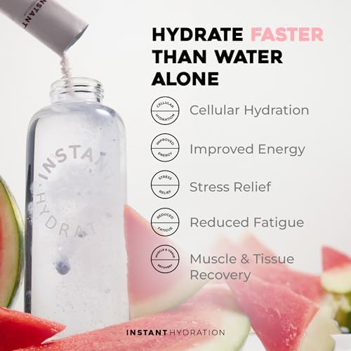 Instant Hydration Electrolytes Powder Packets - Raspberry Electrolyte Drink Mix - Zero Sugar - Keto, Vegan, Gluten-Free, Non-GMO - Boost Recovery, Brain Health, Muscle &amp; Tissue Support- 30 Sticks