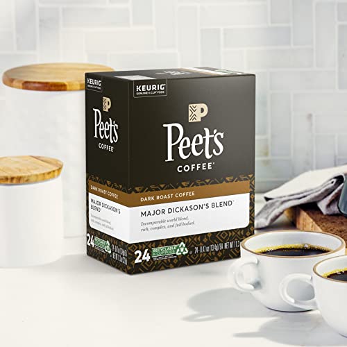 Peet's Coffee, Dark Roast Single Serve Coffee Pods - Major Dickason's Blend 75 Count (1 Box of 75 Pods)
