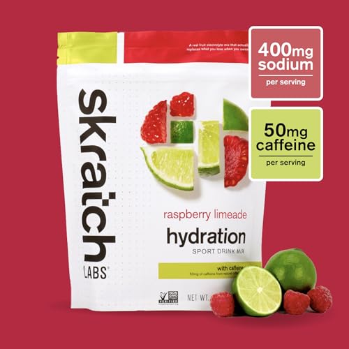 Skratch Labs Hydration Powder | Sport Drink Mix | Electrolytes Powder for Exercise, Endurance, and Performance | Lemon + Lime | 20 Servings | Non-GMO, Vegan, Kosher