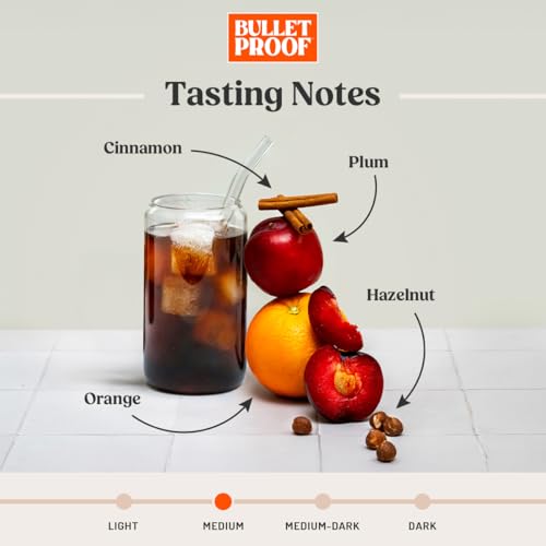 Bulletproof The Mentalist Medium-Dark Roast Ground Coffee, 12 Ounces, Clean Coffee Tested for Toxins, Packaging May Vary