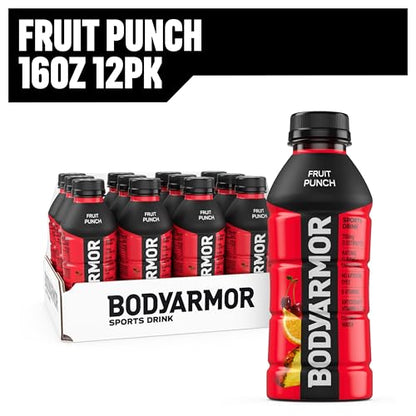 BODYARMOR Sports Drink Sports Beverage, Orange Mango, Coconut Water Hydration, Natural Flavors With Vitamins, Potassium-Packed Electrolytes, Perfect For Athletes, 16 Fl Oz (Pack of 12)