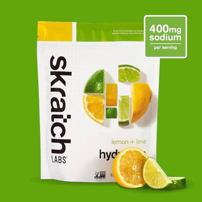 Skratch Labs Hydration Powder | Sport Drink Mix | Electrolytes Powder for Exercise, Endurance, and Performance | Lemon + Lime | 20 Servings | Non-GMO, Vegan, Kosher