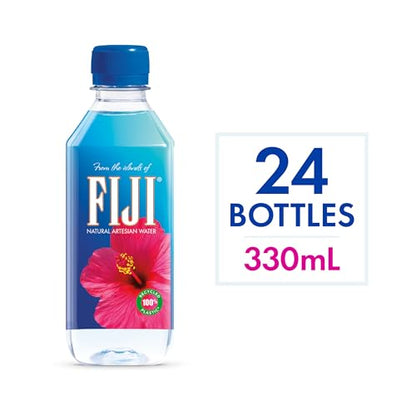 FIJI Natural Artesian Bottled Water 500mL / 16.9 Fl Ounce (Pack of 24) - 100% Natural Electrolytes