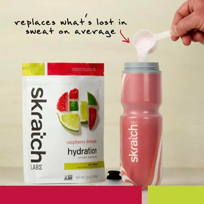 Skratch Labs Hydration Powder | Sport Drink Mix | Electrolytes Powder for Exercise, Endurance, and Performance | Lemon + Lime | 20 Servings | Non-GMO, Vegan, Kosher
