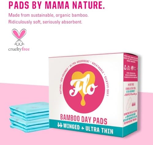 FLO - Organic Bamboo Pads, Day &amp; Night Combo Pack, 15 Count