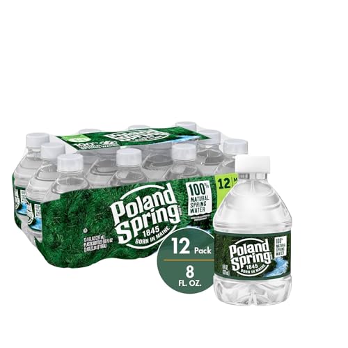 Poland Spring Maine Spring Water Bottles, 24 Pack – Crisp, Still Bottled Water with Naturally Balanced Occurring Minerals &amp; Electrolytes for Taste - 16.9 Fl Oz