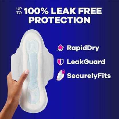 Always Maxi Overnight Pads with Wings for Women, Size 4, Overnight Absorbency, Unscented, 33 Count