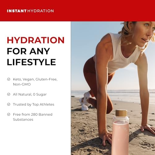 Instant Hydration Electrolytes Powder Packets - Raspberry Electrolyte Drink Mix - Zero Sugar - Keto, Vegan, Gluten-Free, Non-GMO - Boost Recovery, Brain Health, Muscle &amp; Tissue Support- 30 Sticks