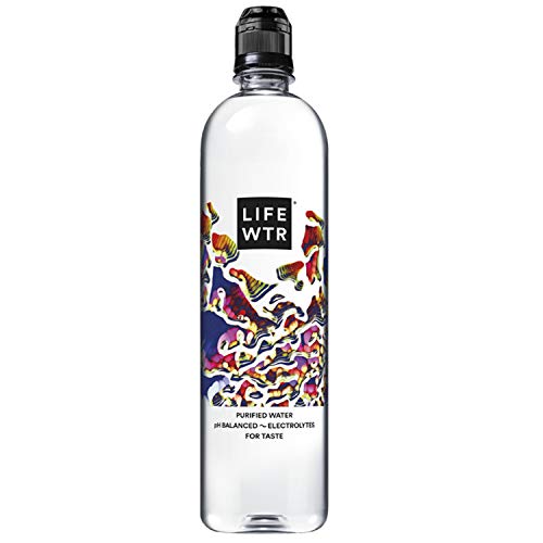 LIFEWTR Premium Purified Water, pH Balanced with Electrolytes, 100% recycled plastic bottles, 33.8 Fl Oz, 1L (Pack of 6)
