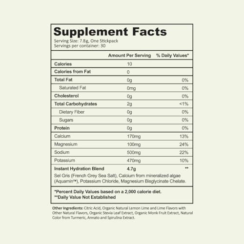 Instant Hydration Electrolytes Powder Packets - Raspberry Electrolyte Drink Mix - Zero Sugar - Keto, Vegan, Gluten-Free, Non-GMO - Boost Recovery, Brain Health, Muscle &amp; Tissue Support- 30 Sticks