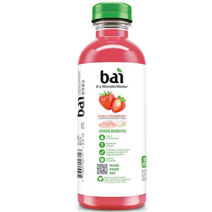 Bai Coconut Variety Pack, Antioxidant Infused Water Beverage, with Vitamin C and No Artificial Sweeteners, 18 fl oz bottles, 12 pack