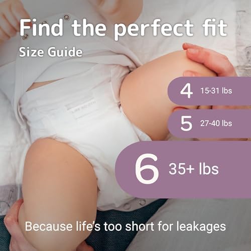 Bambo Nature Premium Eco-Friendly Baby Diapers, Size 5 (27-40 Lbs), 150 Count (6 Packs of 25)