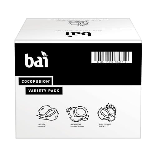 Bai Coconut Variety Pack, Antioxidant Infused Water Beverage, with Vitamin C and No Artificial Sweeteners, 18 fl oz bottles, 12 pack