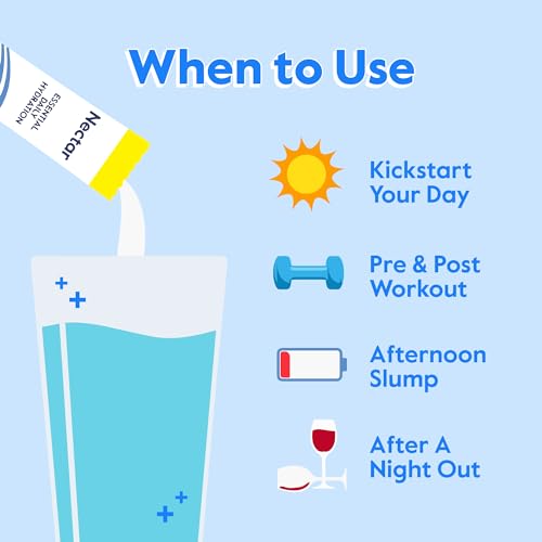 Nectar Hydration Packets - Electrolytes Powder Packets - No Sugar or Calories - Organic Fruit Liquid Daily IV Hydrate Packets for Dehydration Relief and Rapid Rehydration (Variety 18 Pack)