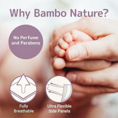 Bambo Nature Premium Eco-Friendly Baby Diapers, Size 5 (27-40 Lbs), 150 Count (6 Packs of 25)
