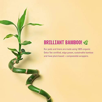 FLO - Organic Bamboo Pads, Day &amp; Night Combo Pack, 15 Count