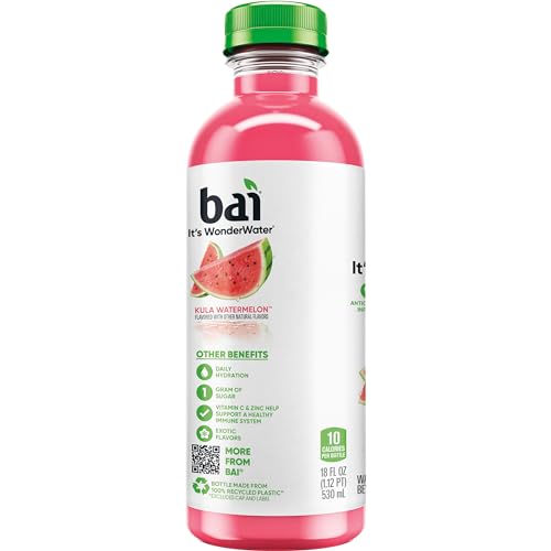Bai Coconut Variety Pack, Antioxidant Infused Water Beverage, with Vitamin C and No Artificial Sweeteners, 18 fl oz bottles, 12 pack