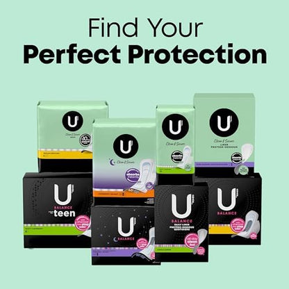 U by Kotex Ultra Thin Pads, Clean &amp; Secure, Heavy Absorbency, 56 Count (Packaging May Vary)