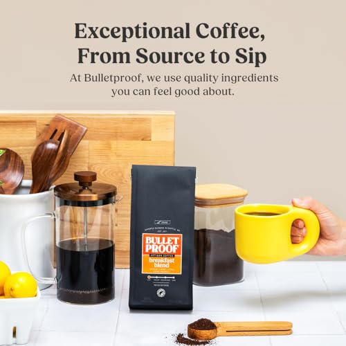 Bulletproof The Mentalist Medium-Dark Roast Ground Coffee, 12 Ounces, Clean Coffee Tested for Toxins, Packaging May Vary