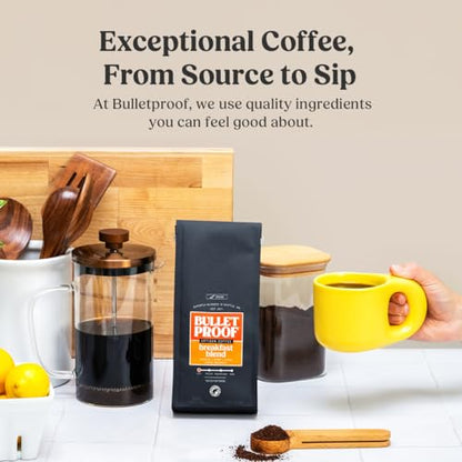 Bulletproof The Mentalist Medium-Dark Roast Ground Coffee, 12 Ounces, Clean Coffee Tested for Toxins, Packaging May Vary