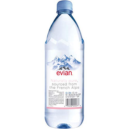 evian Natural Spring Water, PH Balanced with Natural Electrolytes, 16.9fl oz./500mL Bottles (pack of 24)