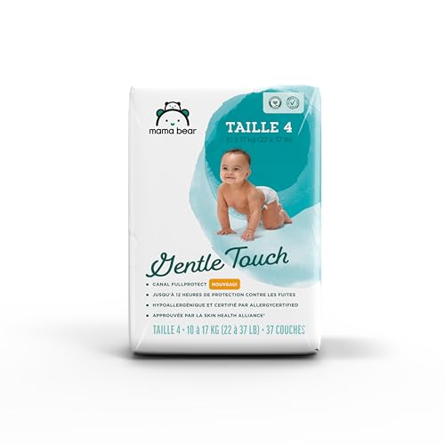Amazon Brand - Mama Bear Gentle Touch Diapers, Size 1, 200 Count (4 packs of 50)
