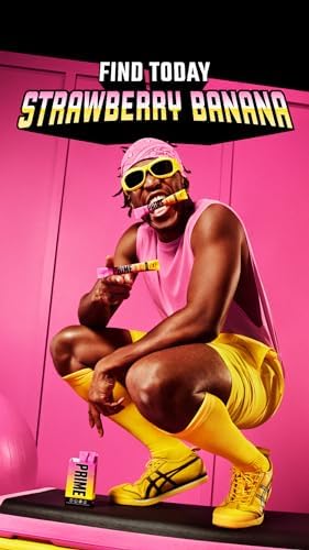 PRIME HYDRATION+ Sticks Strawberry Banana | Hydration Powder Single Serve Sticks | Electrolyte Powder On The Go | Low Sugar | Caffeine-Free | Vegan | 16 Sticks