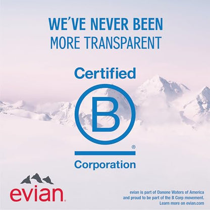 evian Natural Spring Water, PH Balanced with Natural Electrolytes, 16.9fl oz./500mL Bottles (pack of 24)