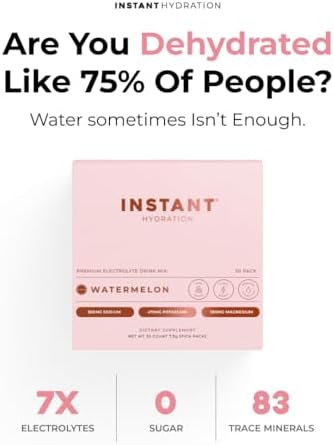 Instant Hydration Electrolytes Powder Packets - Raspberry Electrolyte Drink Mix - Zero Sugar - Keto, Vegan, Gluten-Free, Non-GMO - Boost Recovery, Brain Health, Muscle &amp; Tissue Support- 30 Sticks