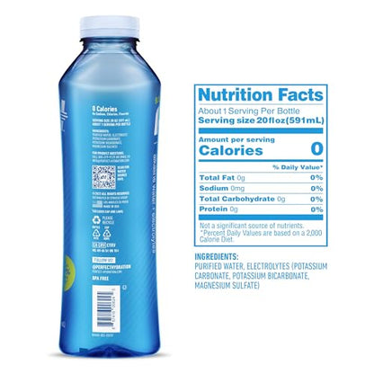 Perfect Hydration 9.5+ pH Alkaline Drinking Water, 20-Ounce Bottle, Made in the USA, Case of 24
