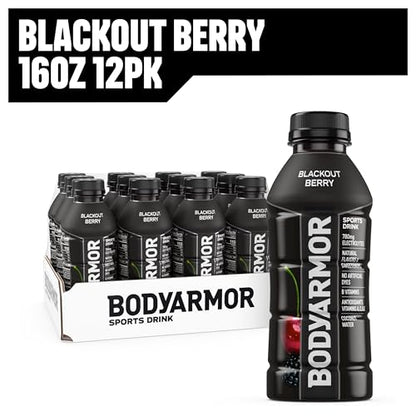 BODYARMOR Sports Drink Sports Beverage, Orange Mango, Coconut Water Hydration, Natural Flavors With Vitamins, Potassium-Packed Electrolytes, Perfect For Athletes, 16 Fl Oz (Pack of 12)
