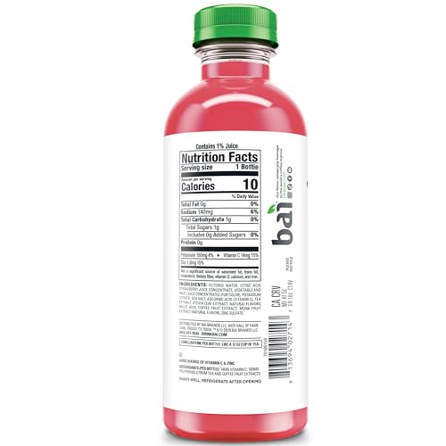 Bai Coconut Variety Pack, Antioxidant Infused Water Beverage, with Vitamin C and No Artificial Sweeteners, 18 fl oz bottles, 12 pack