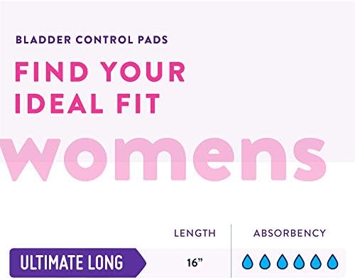 Prevail Plus | Long Length Incontinence Bladder Control Pads | Ultimate Absorbency | 90 Count (2 packs or 45)