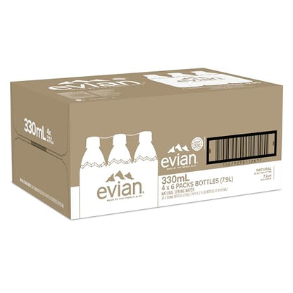 evian Natural Spring Water, PH Balanced with Natural Electrolytes, 16.9fl oz./500mL Bottles (pack of 24)