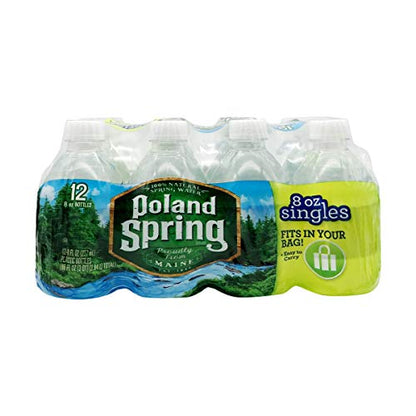 Poland Spring Maine Spring Water Bottles, 24 Pack – Crisp, Still Bottled Water with Naturally Balanced Occurring Minerals &amp; Electrolytes for Taste - 16.9 Fl Oz
