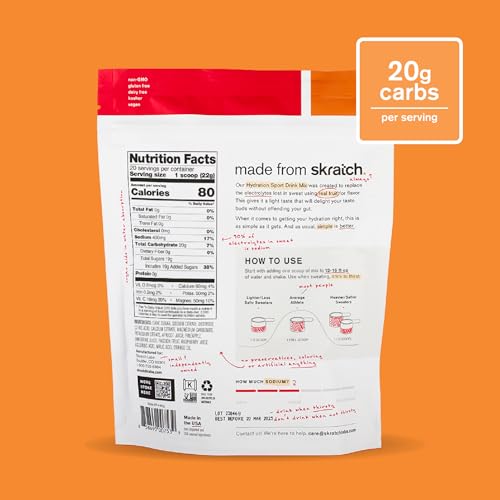 Skratch Labs Hydration Powder | Sport Drink Mix | Electrolytes Powder for Exercise, Endurance, and Performance | Lemon + Lime | 20 Servings | Non-GMO, Vegan, Kosher