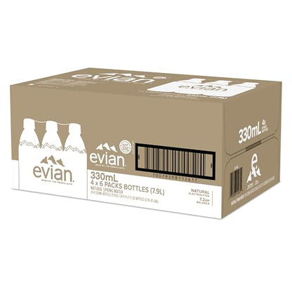 evian Natural Spring Water, PH Balanced with Natural Electrolytes, 16.9fl oz./500mL Bottles (pack of 24)