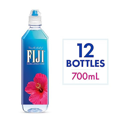 FIJI Natural Artesian Bottled Water 1 Liter / 33.8 Fl Ounce (Pack of 12) - 100% Natural Electrolytes