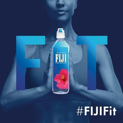 FIJI Natural Artesian Bottled Water 1 Liter / 33.8 Fl Ounce (Pack of 12) - 100% Natural Electrolytes