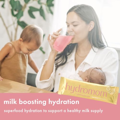Boobie Hydromom Superfood Electrolyte Drink Mix, Blue Raspberry Lemonade | Refreshing Energy &amp; Hydration Boost for Mamas | On-The-Go &amp; Travel Essentials for Pregnancy, Lactation, &amp; Beyond, 15 Packets