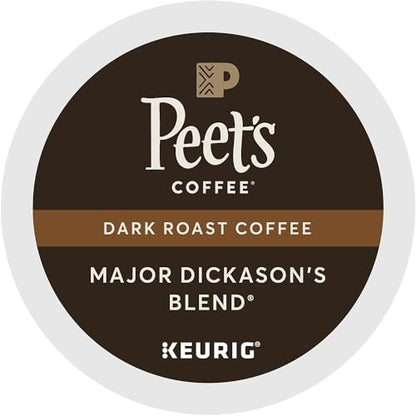Peet's Coffee, Dark Roast Single Serve Coffee Pods - Major Dickason's Blend 75 Count (1 Box of 75 Pods)