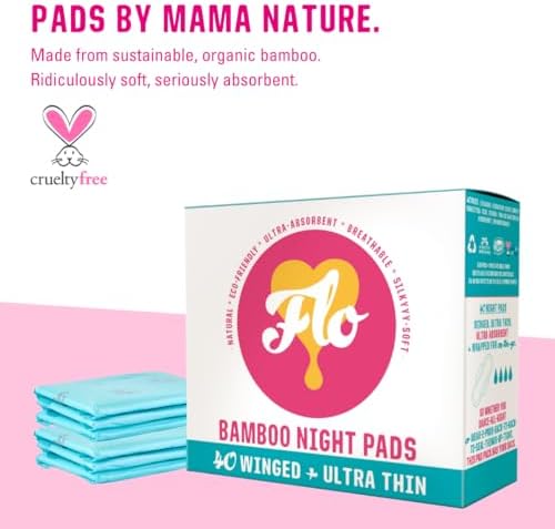 FLO - Organic Bamboo Pads, Day &amp; Night Combo Pack, 15 Count