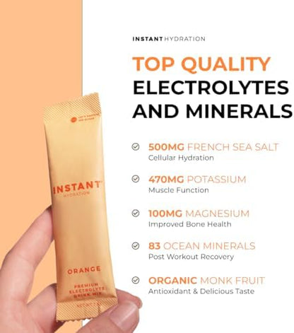 Instant Hydration Electrolytes Powder Packets - Raspberry Electrolyte Drink Mix - Zero Sugar - Keto, Vegan, Gluten-Free, Non-GMO - Boost Recovery, Brain Health, Muscle &amp; Tissue Support- 30 Sticks