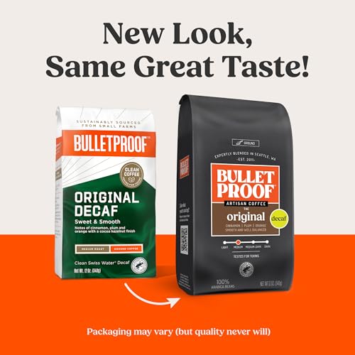 Bulletproof The Mentalist Medium-Dark Roast Ground Coffee, 12 Ounces, Clean Coffee Tested for Toxins, Packaging May Vary