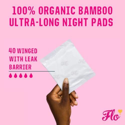 FLO - Organic Bamboo Pads, Day &amp; Night Combo Pack, 15 Count