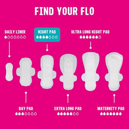 FLO - Organic Bamboo Pads, Day &amp; Night Combo Pack, 15 Count