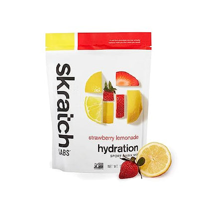 Skratch Labs Hydration Powder | Sport Drink Mix | Electrolytes Powder for Exercise, Endurance, and Performance | Lemon + Lime | 20 Servings | Non-GMO, Vegan, Kosher