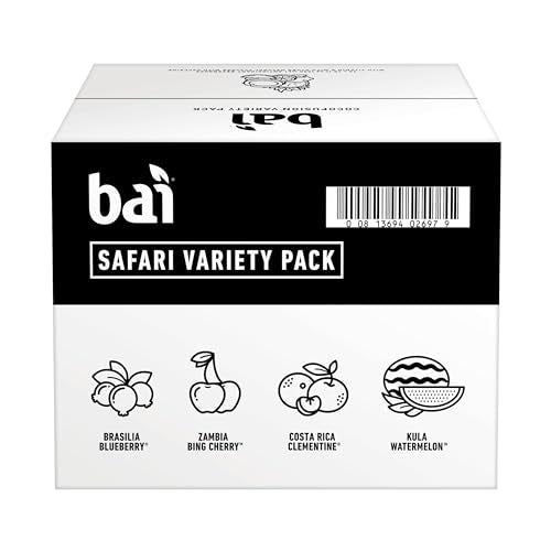 Bai Coconut Variety Pack, Antioxidant Infused Water Beverage, with Vitamin C and No Artificial Sweeteners, 18 fl oz bottles, 12 pack