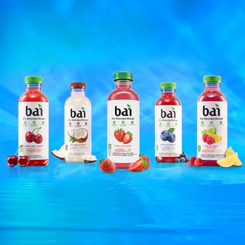 Bai Coconut Variety Pack, Antioxidant Infused Water Beverage, with Vitamin C and No Artificial Sweeteners, 18 fl oz bottles, 12 pack