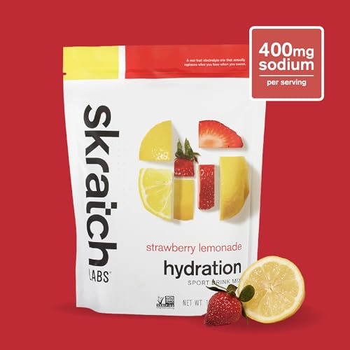 Skratch Labs Hydration Powder | Sport Drink Mix | Electrolytes Powder for Exercise, Endurance, and Performance | Lemon + Lime | 20 Servings | Non-GMO, Vegan, Kosher